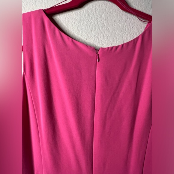 Adrianna Papell Overlay Wide leg Jumpsuit in Bubblegum Pink Size 14US Like New - Picture 10 of 14